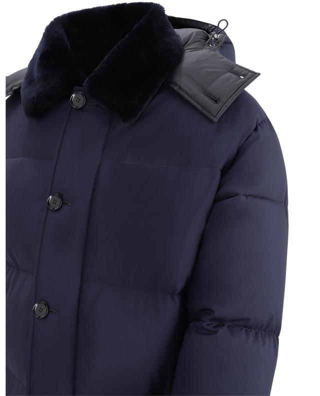 Performa silk mid-long down jacket with hood BRIONI