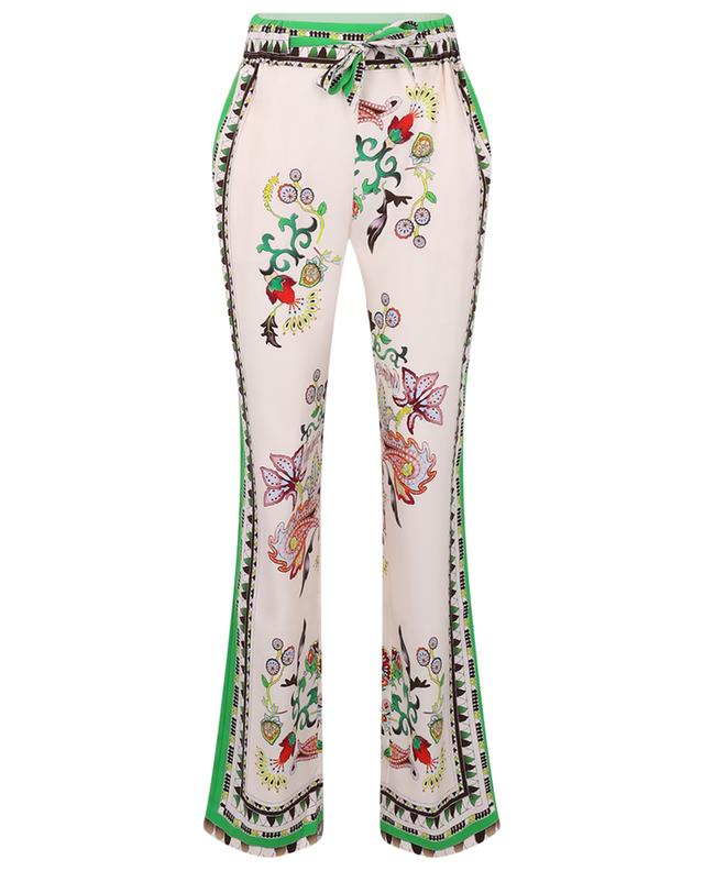 Floral silk flared trousers HERZEN&#039;S ANGELEGENHEIT