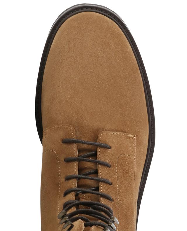 Suede lace-up ankle boots BRUNELLO CUCINELLI