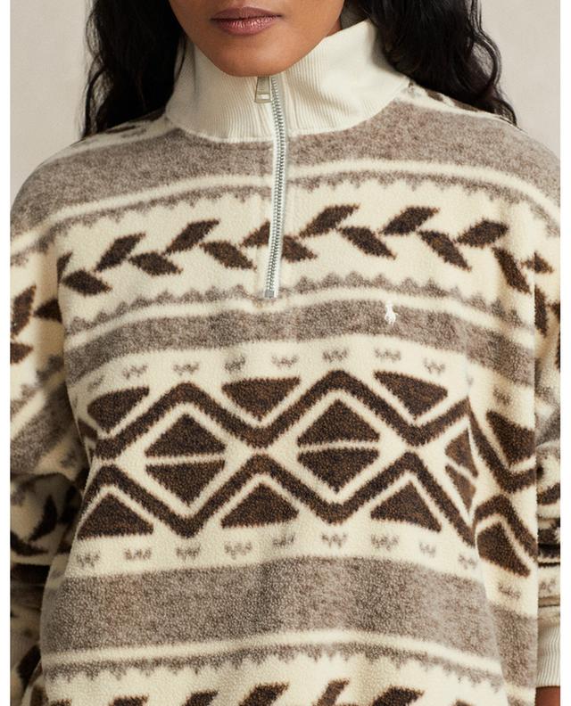 Geometric print adorned fleece sweatshirt POLO RALPH LAUREN