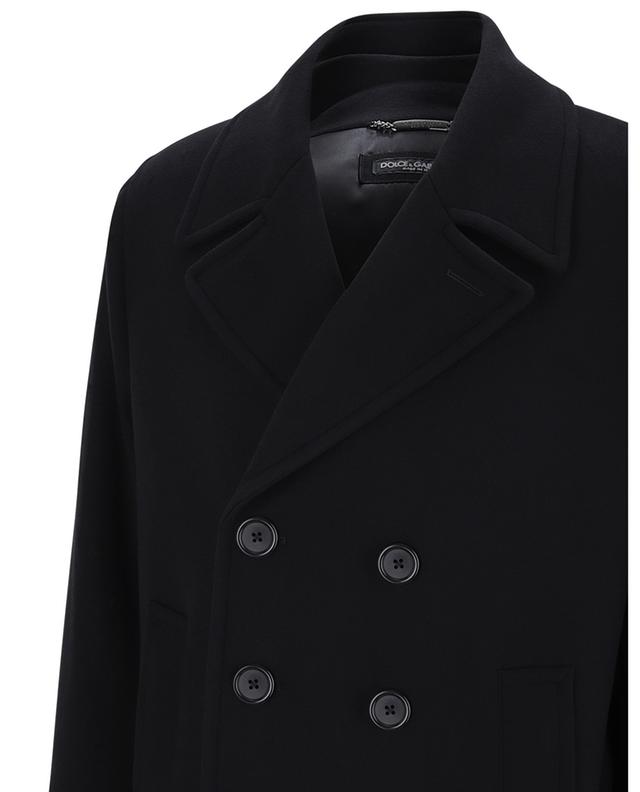 Double-breasted pea coat with logo plate DOLCE &amp; GABBANA