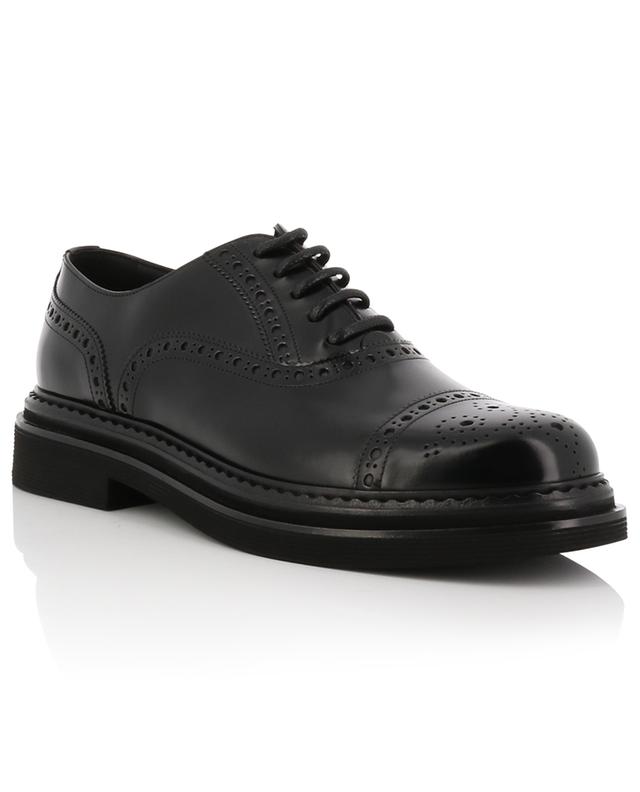 Brushed perforated leather lace-up shoes DOLCE &amp; GABBANA