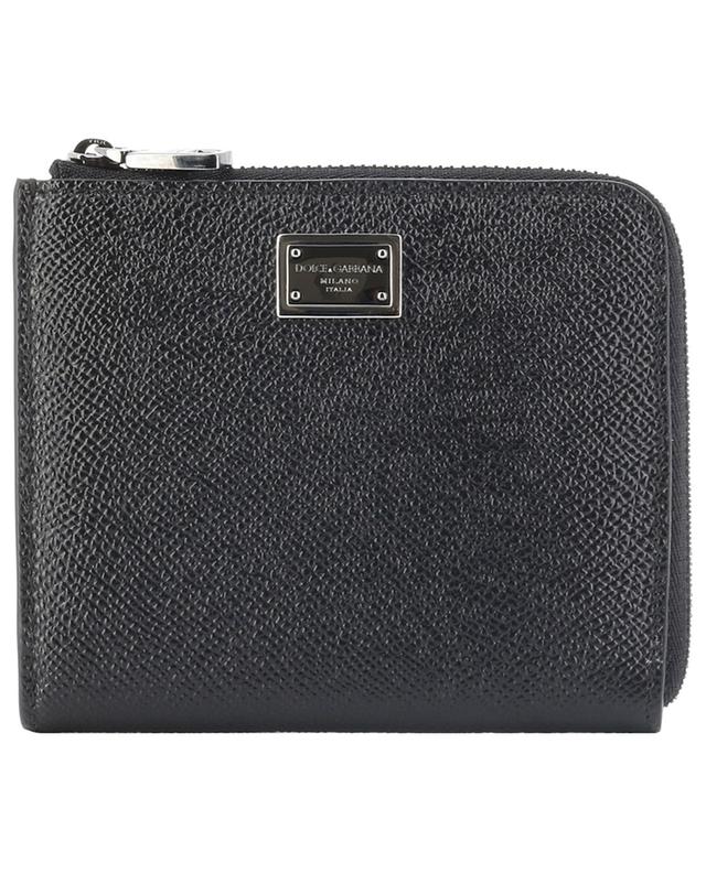 Plaquet dauphine leather compact wallet DOLCE &amp; GABBANA