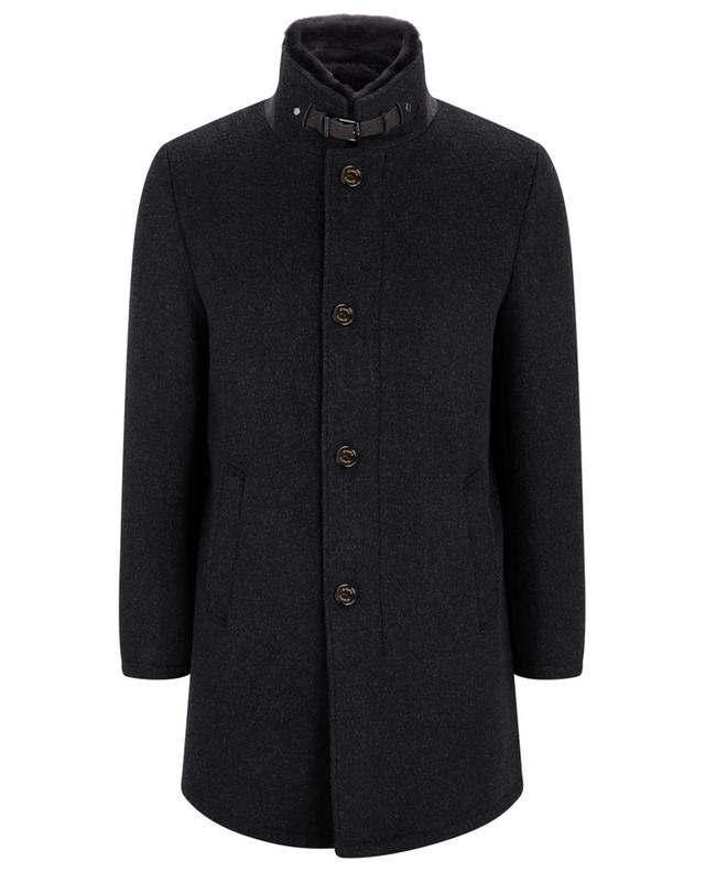 Wool and viscose three-quarter length coat GIMO&#039;S