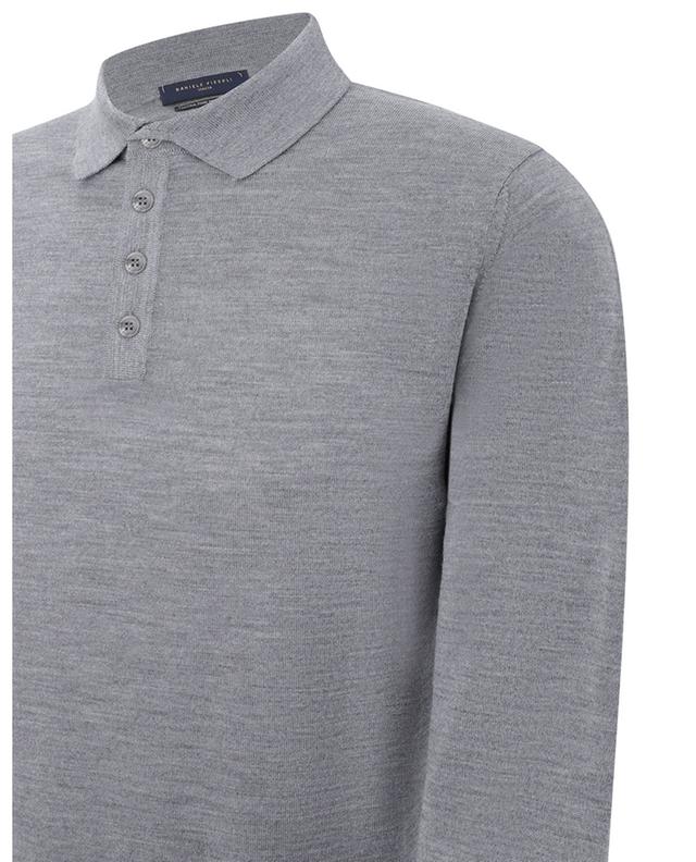 Merino wool long-sleeved polo shirt DANIELE FIESOLI