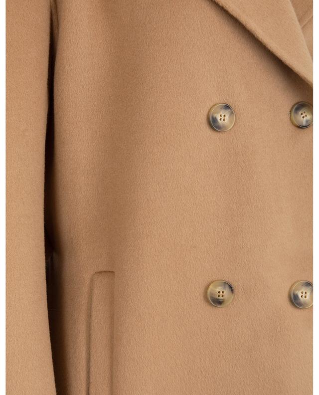 Manteau court à boutonnage double et col peau lainée YVES SALOMON