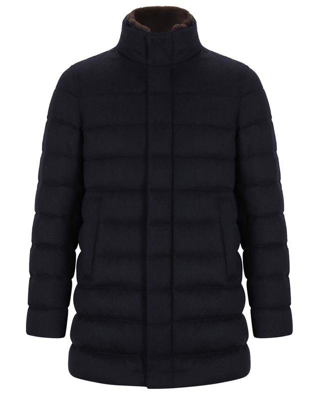 Silk and cashmere long down jacket HERNO