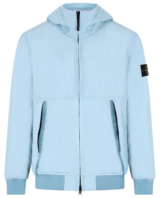 40823 Garment Dyed Crinkle Reps R-NW lightweight hooded padded jacket STONE ISLAND