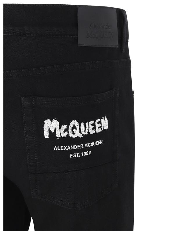 McQUEEN Graffity black slim fit jeans ALEXANDER MC QUEEN