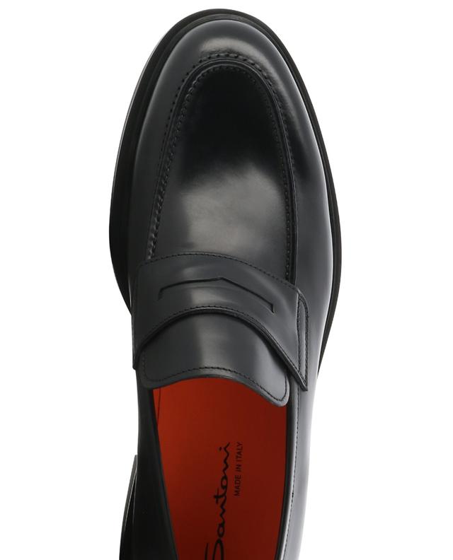 Glossy smooth leather loafers SANTONI