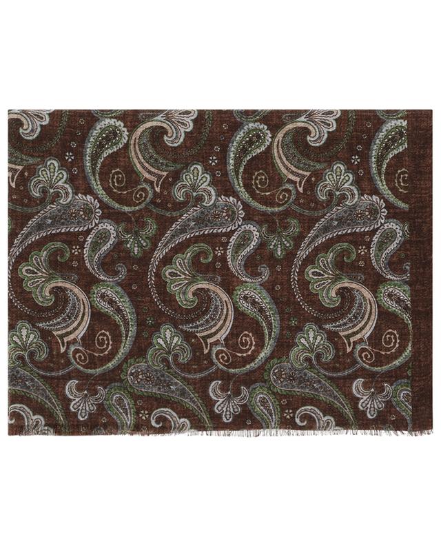 Floral Paisley patterned fine woven scarf KITON