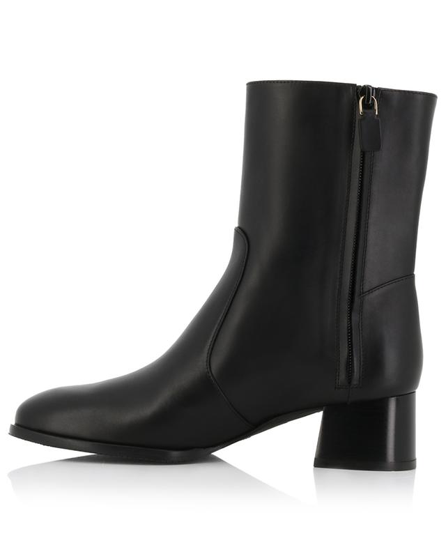 Nola Zip 45 heeled smooth leather ankle boots STUART WEITZMAN
