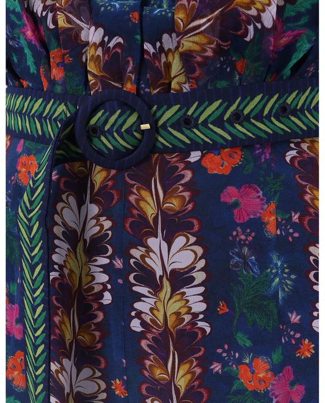 Nara Flori Stripe floral silk jumpsuit SALONI