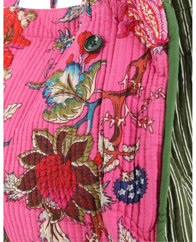 Floral Rose quilted cotton tote bag CAROLINE DE BENOIST