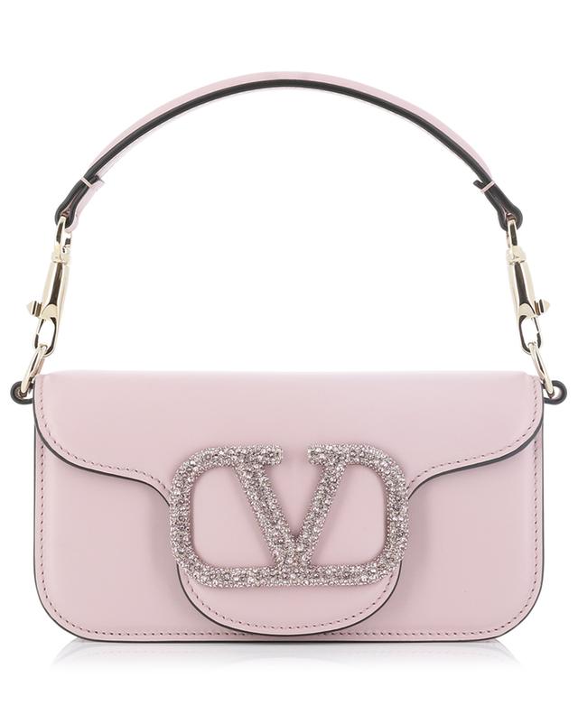 Valentino Garavani VSling crystal-embellished leather tote bag, Purple