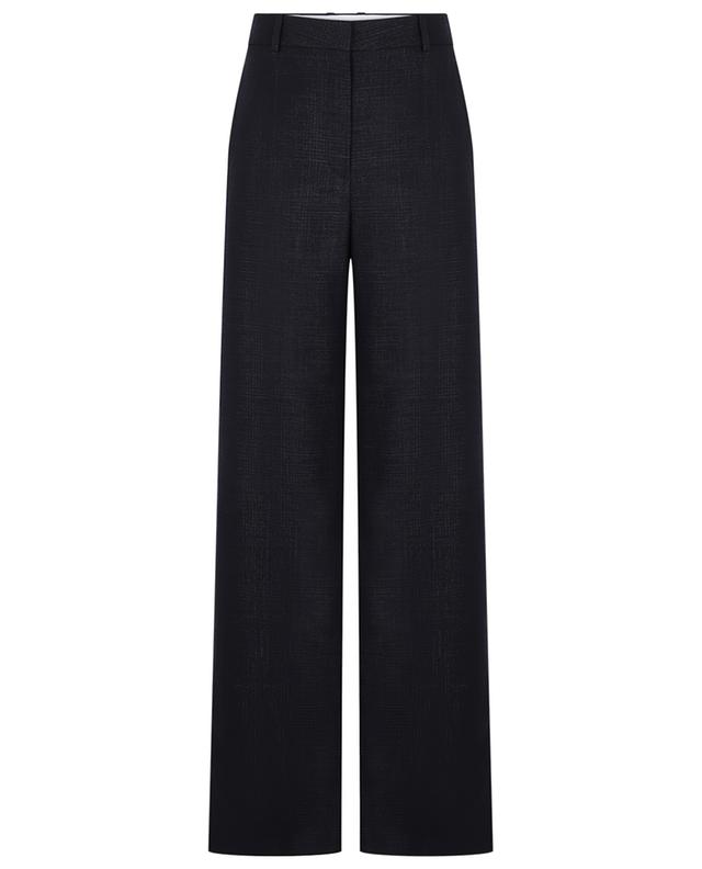 Glittering check wool high-rise wide-leg trousers STELLA MCCARTNEY