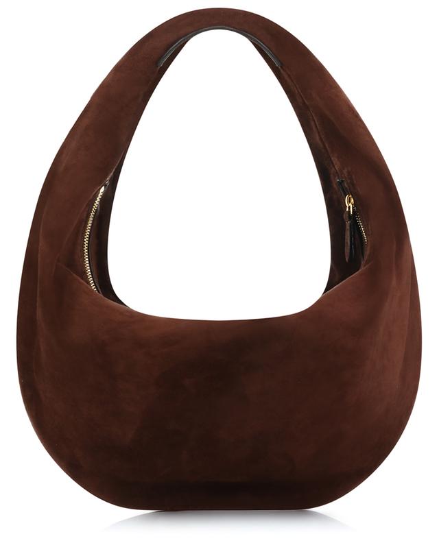 Zuri Suede Leather Hobo - Suede Shoulder Bag Burgundy