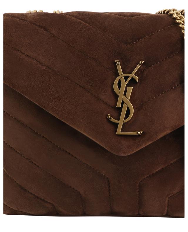 SAINT LAURENT Loulou small quilted suede shoulder bag