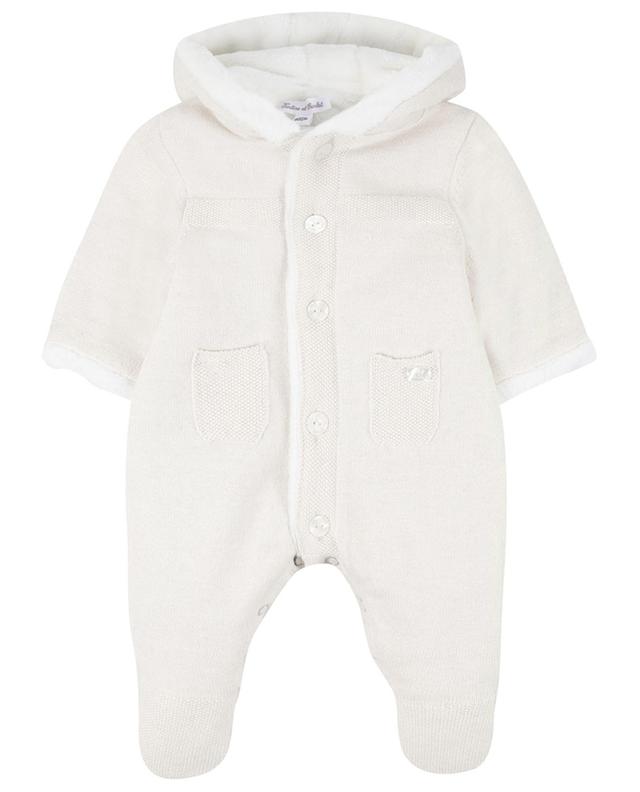 Hooded baby knit and plush snow suit TARTINE ET CHOCOLAT