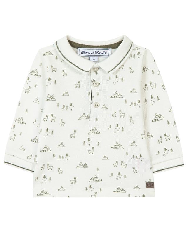Aventurier printed baby long-sleeve polo shirt TARTINE ET CHOCOLAT