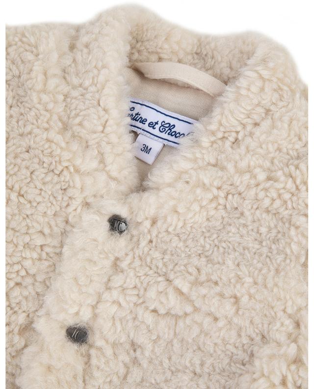 Baby teddy fleece jacket with patch TARTINE ET CHOCOLAT