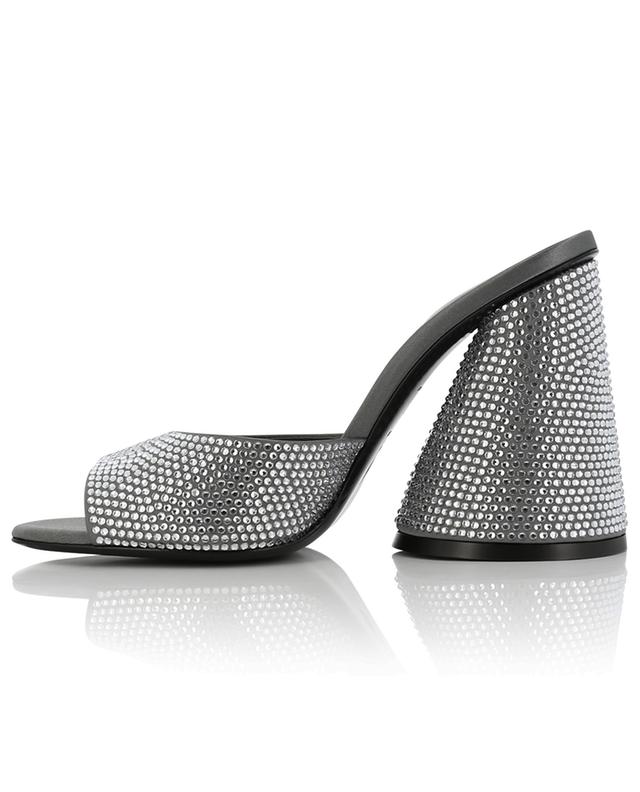 Luz 105 satin and crystal heeled open-toe mules THE ATTICO