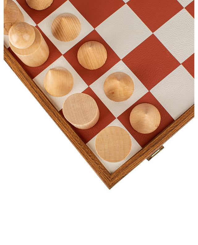 Bauhaus Style wood and leatherette chessboard MANOPOULOS