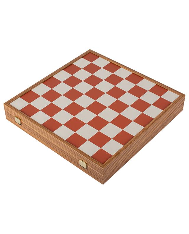 Jeu d&#039;échecs en bois et similicuir Bauhaus Style MANOPOULOS