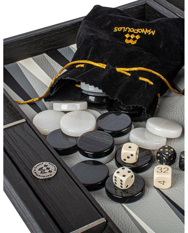 Jeu de backgammon en bois cuir synthétique Trilogy MANOPOULOS