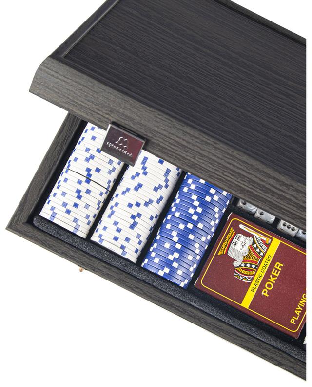 Poker set in wooden replica case MANOPOULOS