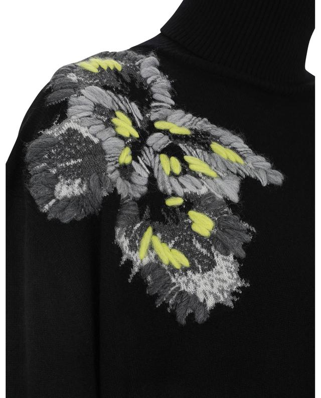 Flower embroiderd cashmere turtleneck jumper ERMANNO SCERVINO