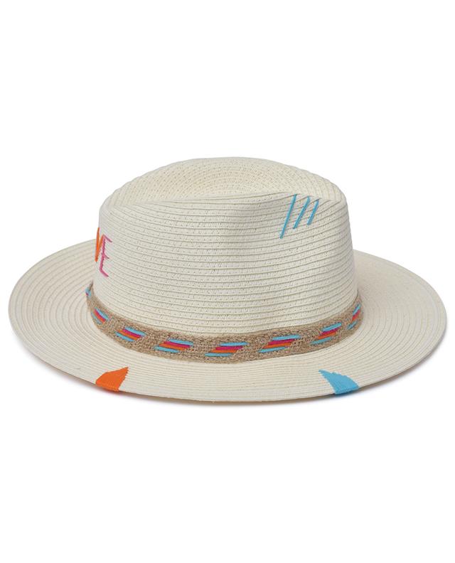 Love embroidered straw hat THE HAT GANG