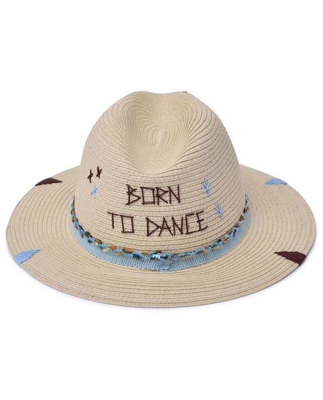 Chapeau de papier brodé Born To Dance THE HAT GANG