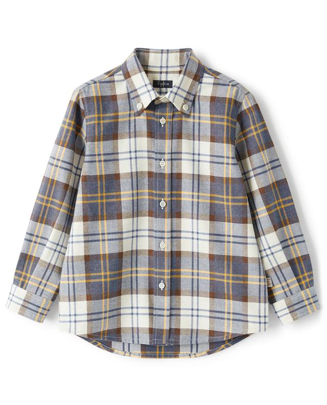 Checked boy&#039;s flannel shirt IL GUFO