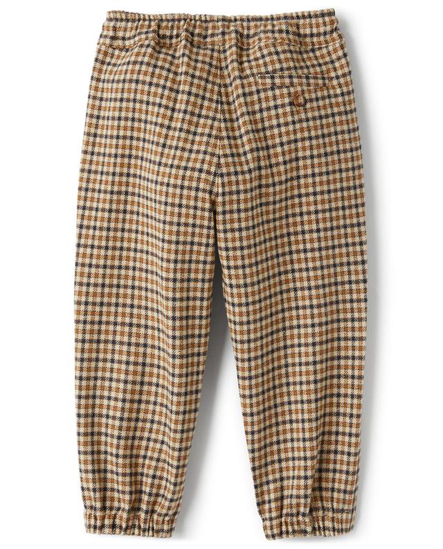 Boy&#039;s checked flannel carrot trousers IL GUFO