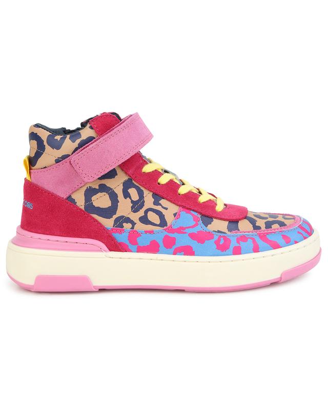 Leopard printed girls&#039; high-top sneakers MARC JACOBS