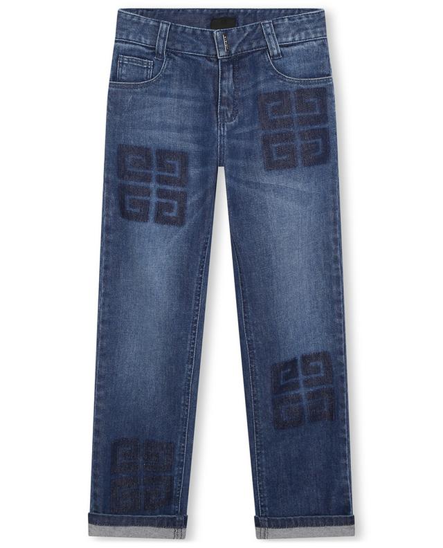 4G patterned boy&#039;s straight-leg jeans GIVENCHY