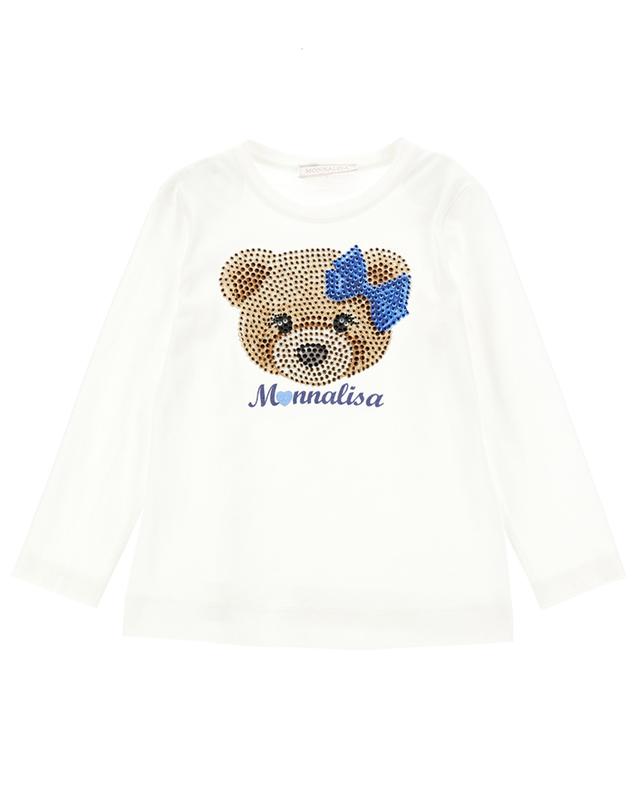 Crystal Teddy girl&#039;s long-sleeved T-shirt MONNALISA