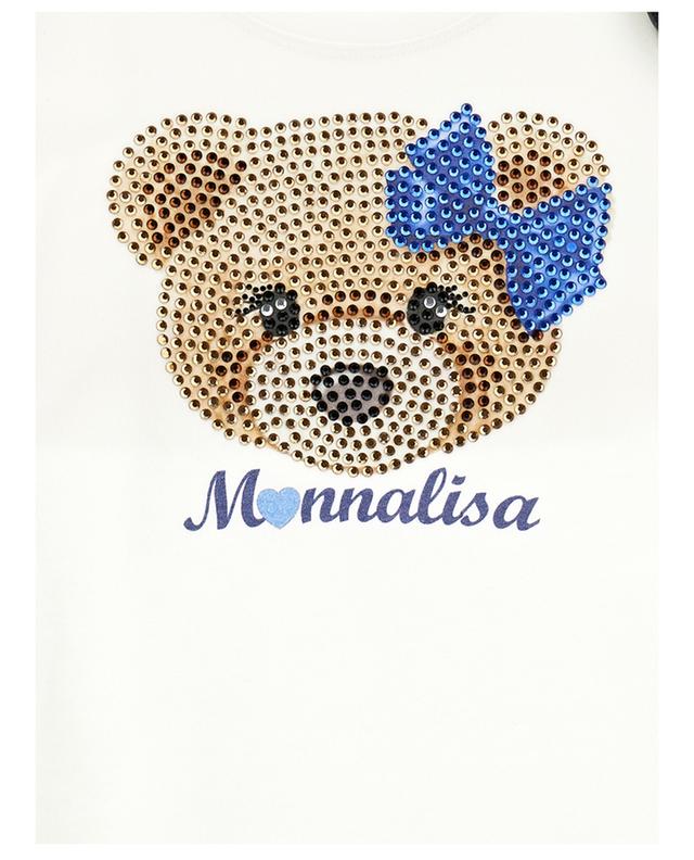 Crystal Teddy girl&#039;s long-sleeved T-shirt MONNALISA