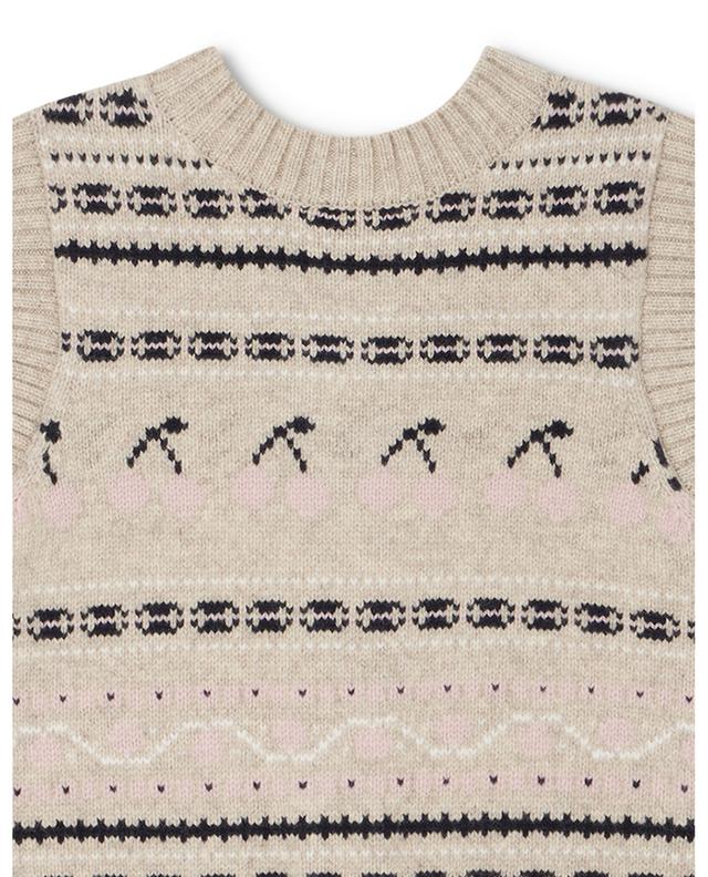 Brianna girls&#039; jacquard knit vest BONPOINT