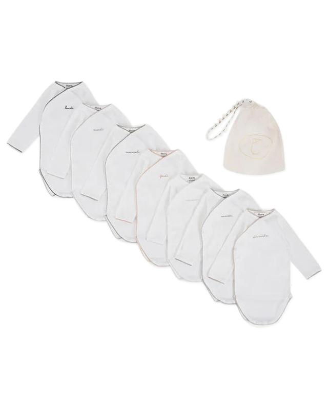 Weekly set of baby bodysuits BONPOINT