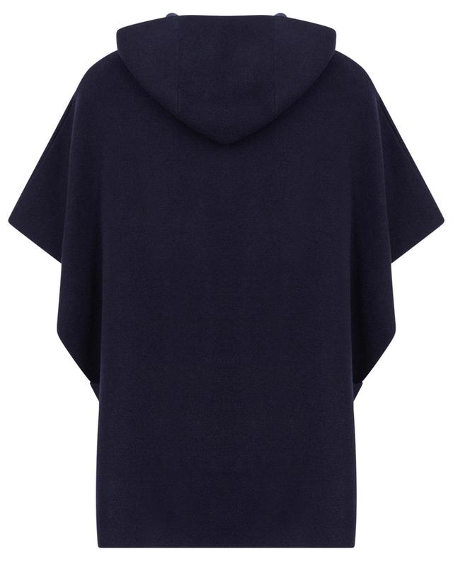 Zipped knit cape with hood GRAN SASSO