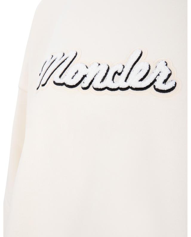 Boxy-Rundhalssweatshirt mit Bouclé-Logo MONCLER