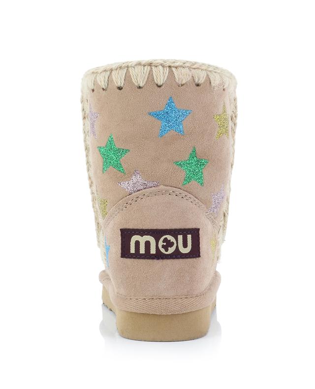 Eskimo Glitter Printed Stars warm girl&#039;s ankle boots MOU