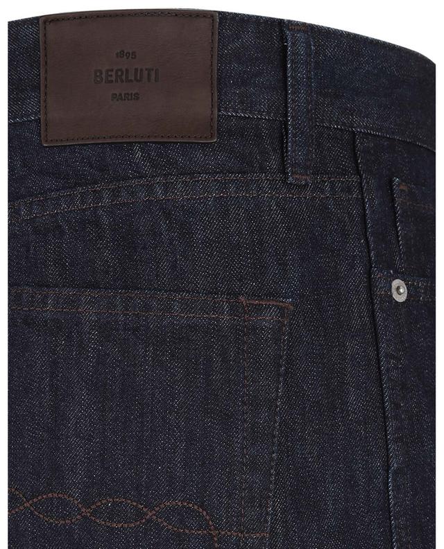Dunkle Slim-Fit-Jeans mit Scritto-Umschlag BERLUTI