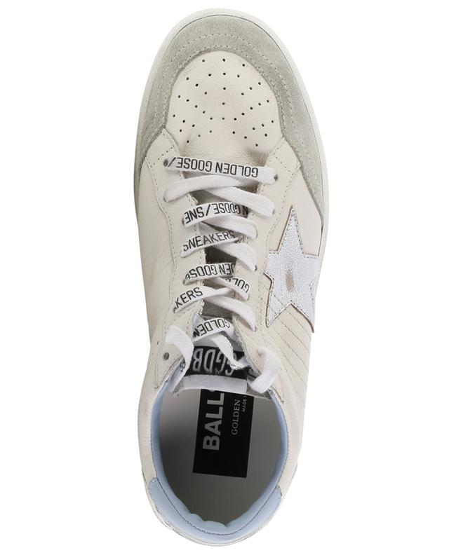 Niedrige Sneakers mit Silberstern und Glittersohle Ball Star GOLDEN GOOSE