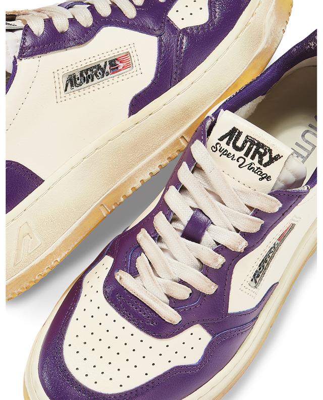 Medalist Super Vintage white and purple distressed sneakers AUTRY