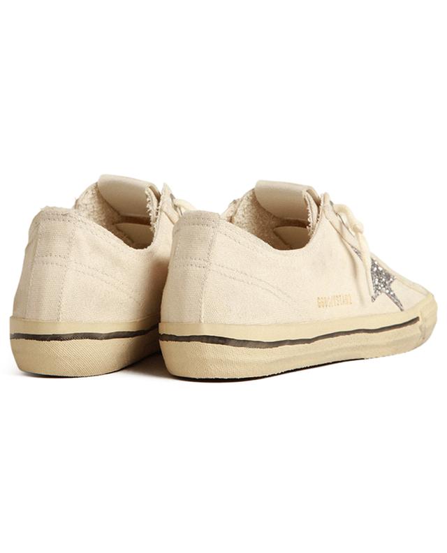 V-Star low-top canvas sneakers with glitter GOLDEN GOOSE