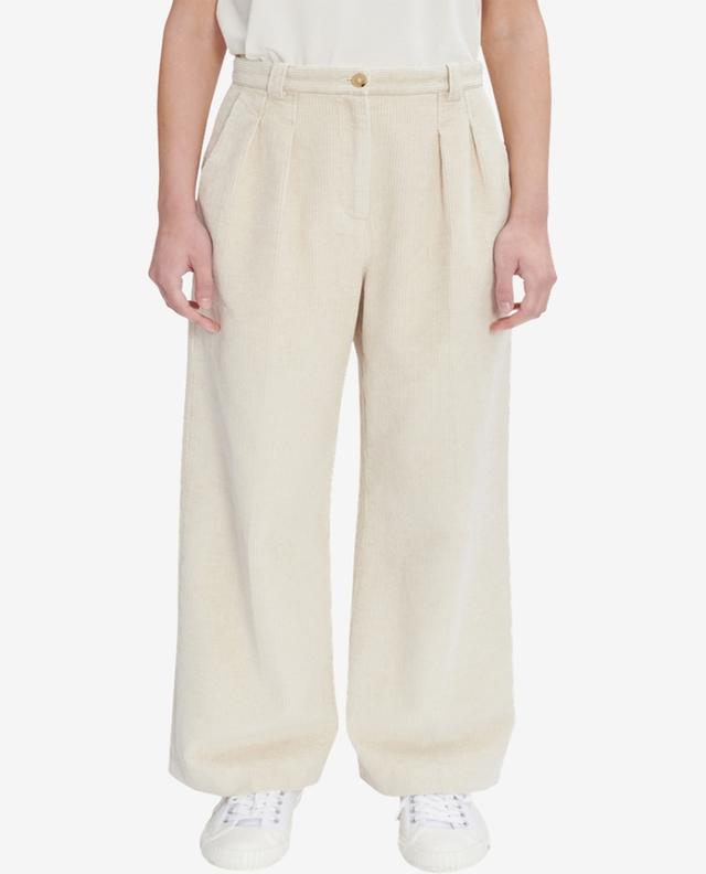 Pantalon large à pinces en coton et lin Tressie A.P.C.