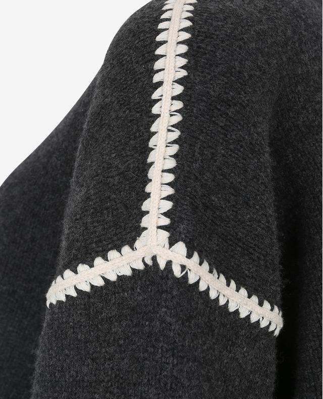 Embroidered loose wool and cashmere jumper TOTEME